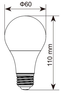 Pure-Light® LED A19 60W Bulb, Non-Dimmable