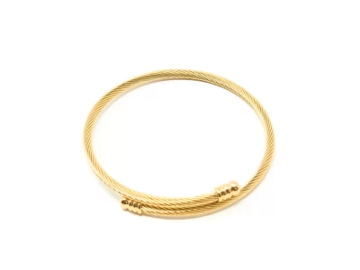 Mystech Cable Expanding 7.83Hz Bracelet Thin - Gold