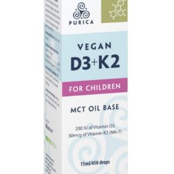 Purica Children's Vegan D3+K2, 15mL Dropper