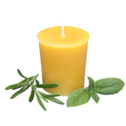 Honey Candles® Rosemary Mint Essential Votive Beeswax Candle