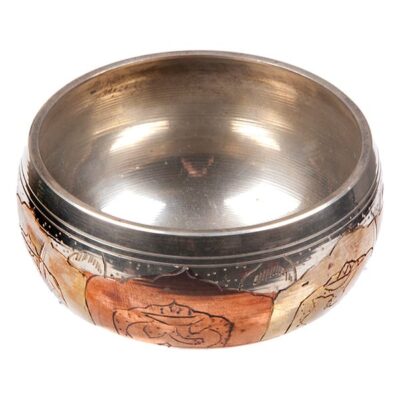 Three Element Singing Bowl (Copper, Silver & Brass) with Baton