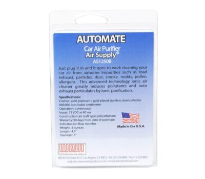 Automate™ Vehicle Ionic Air Purifier Pack Back