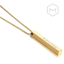Mystech Platonic Solid Pillar 7.83Hz Necklace - Gold