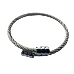Mystech Cable Expanding 7.83Hz Bracelet Thin - Silver Stainless Steel