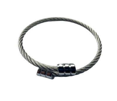 Mystech Cable Expanding 7.83Hz Bracelet Thin - Silver Stainless Steel