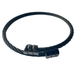 Mystech Cable Expanding 7.83Hz Bracelet Thin - Black
