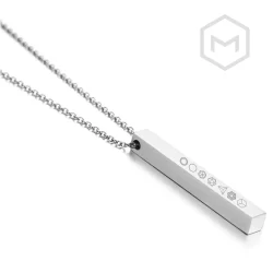 Mystech Platonic Solid Pillar 7.83Hz Necklace - Silver