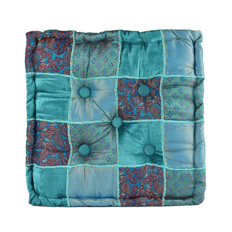 Meditation Cushion Square 16" Blue Taj