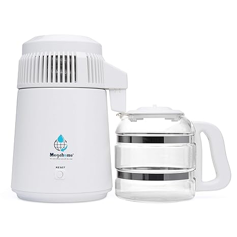 Megahome White/White Stainless Steel Countertop Distiller