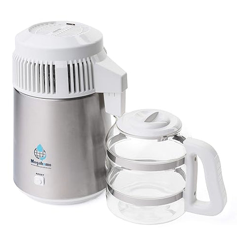 Megahome WHITE/SS Stainless Steel Countertop Distiller