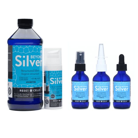 Beyond Silver 5-PACK Structured Silver (Includes Full Size Liquid, Gel, Dropper, Spray & Nasal Spray)