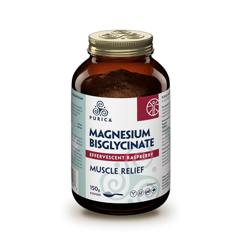 Purica Effervescent Magnesium Bisglycinate, Raspberry, 300g