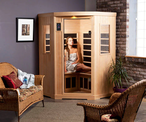 Radiant Health Saunas® EC-3H 3 Person Corner Elite Model