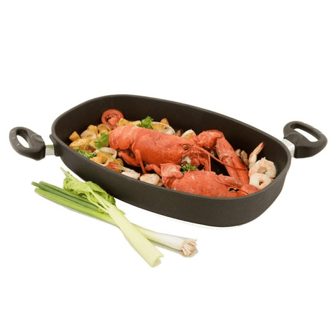 Titanium Exclusive Cookware Fish Roasting Pan (Glass Lid Included)