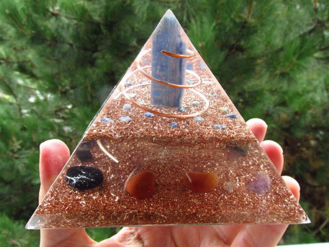 Orgone Pyramid Blue Kyanite