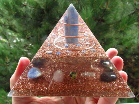 Orgone Pyramid Blue Kyanite