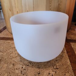 Root Chakra Quartz Crystal Frosted Singing Bowl, Note C, 12"