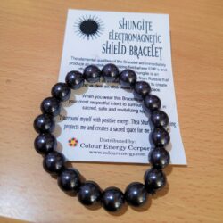 Shungite EMF Shield Bracelet, 10mm Beads
