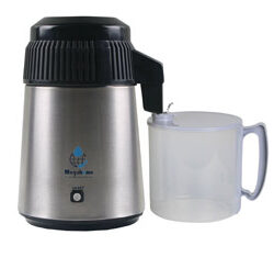 MegaHome Stainless Steel Countertop Water Distiller, Black with Plastic Jug